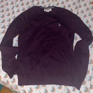 Original Penguin Mens Purple Cotton Light Sweater Size Small